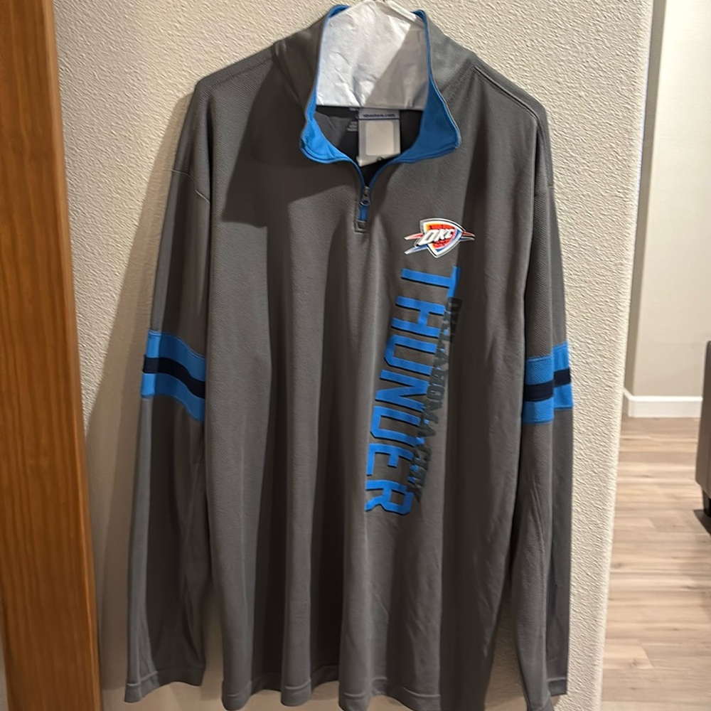 NBA Oklahoma City Thunder lightweight long sleeve quarter zip